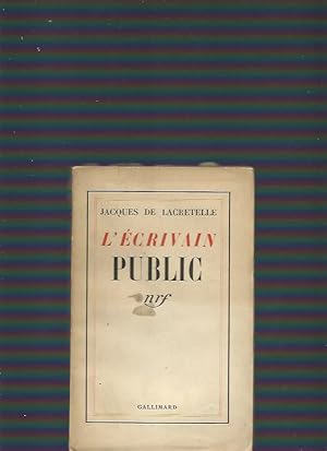 Seller image for L'ecrivain public for sale by Librairie La cabane aux bouquins