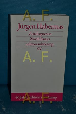 Bild des Verkufers fr Zeitdiagnosen : zwlf Essays 1980 - 2001. Edition Suhrkamp 2439 zum Verkauf von Antiquarische Fundgrube e.U.