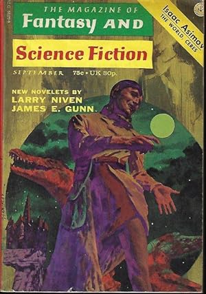Image du vendeur pour The Magazine of FANTASY AND SCIENCE FICTION (F&SF): September, Sept. 1972 mis en vente par Books from the Crypt