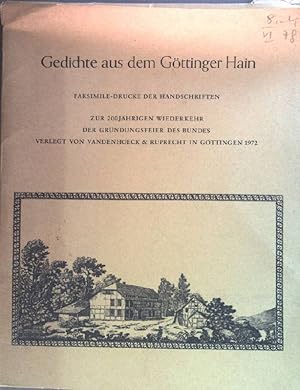 Seller image for Die Freiheit / in: Gedichte aus dem Gttinger Hain. for sale by books4less (Versandantiquariat Petra Gros GmbH & Co. KG)