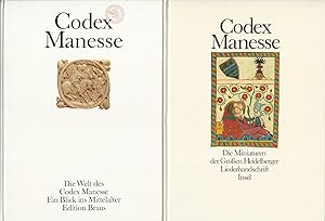 Codex Manesse. I. Katalog zur Ausstellung (Edition Braus). II. Die Miniaturen der Großen Heidelbe...