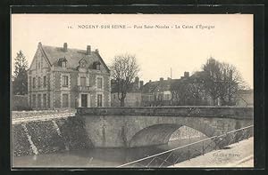 Carte postale Nogent-sur-Marne, Pont Saint-Nicolas, La Caisse d`Epargne