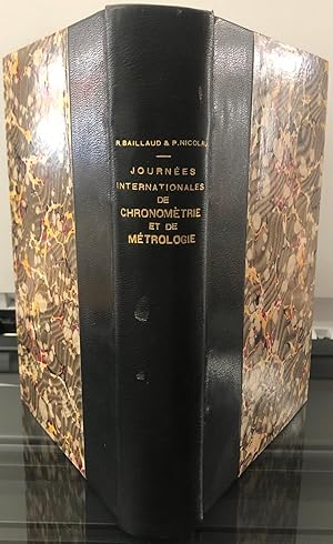 Journées internationales de chronométrie et de métrologie, Paris, juillet 1937