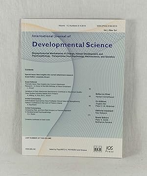 Seller image for International Journal of Developmental Science: Biopsychosocial Mechanisms of Change, Human Development, and Psychopathology - Perspectives from Psychology, Neuroscience, and Genetics, Volume 10 (2016), Numbers 3-4: Special Issue: New Insights into current attachment research. for sale by Versandantiquariat Waffel-Schrder