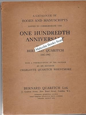 A Catalogue of Books and Manuscripts Issued to Commemorate the One Hundredth Anniversary of the F...