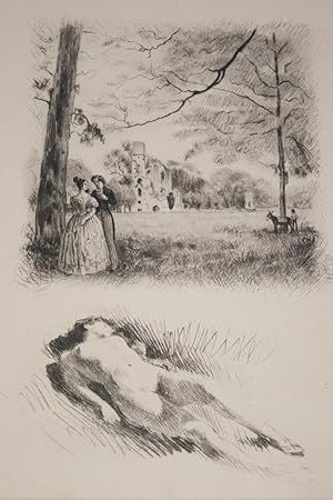 Seller image for PAUL EMILE BECAT GRAVURE ROMANTIQUE REMARQUE EROTIQUE R3177 for sale by Librairie RAIMOND