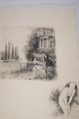 Seller image for PAUL EMILE BECAT GRAVURE ROMANTIQUE REMARQUE EROTIQUE R3178 for sale by Librairie RAIMOND