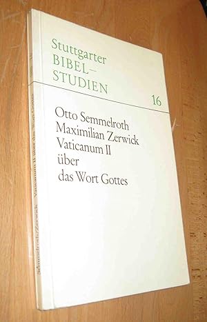 Imagen del vendedor de Vatikanum II ber das Wort Gottes , Stuttgarter Bibelstudien SBS 16 a la venta por Dipl.-Inform. Gerd Suelmann