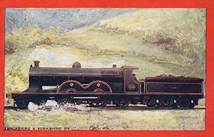 Lancashire & Yorkshire Railway 4-4-2 Train Old Wrench Series Postcard