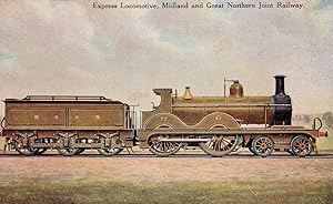 Midland & Great Northern Railway Express Joint Locomotive Train Alpha Postcard