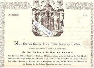 GUIDO VON USEDOM / CHARLES GEORGE LOUIS GUIDO COMTE DE USEDOM / Karl Georg Ludwig Guido (seit 186...