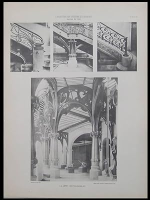 PARIS, GRAND PALAIS -1901- GRANDE PLANCHE - ALBERT LOUVET, ART NOUVEAU, ESCALIER