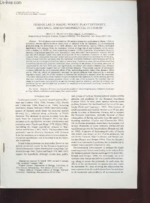 Bild des Verkufers fr Tir  part : Ecology Vol.67 n4 : Peninsulas in Maine : Woody plant diversity, distance, and environmental patterns. zum Verkauf von Le-Livre