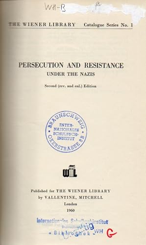 Seller image for Persecution and Reistance under the Nazis for sale by Clivia Mueller