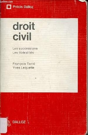 Bild des Verkufers fr Droit civil - Les successions les libralits - Prcis Dalloz. zum Verkauf von Le-Livre
