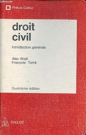 Bild des Verkufers fr Droit Civil - Introduction gnrale - Prcis Dalloz - 4e dition. zum Verkauf von Le-Livre