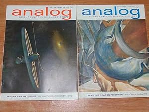 Immagine del venditore per Analog October 1963 & November 1963. 2 volumes. Where I Wasn't Going (2 parts of 2, 1 in each volume). The Three-Cornered Wheel. War Games. A World By The Tale. Take The Reason Prisoner. Pleasant Journey. Interview. Problem Of Command venduto da Serendipitous Ink