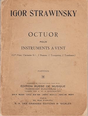 Octuor pour Instruments a vent. (G Flûte, Clarinette Si, 2 Bassons, 2 Trompettes, 2 Trombones). P...