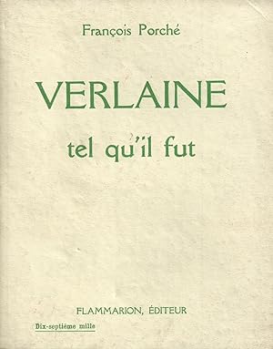 Imagen del vendedor de Verlaine tel qu'il fut a la venta por Fellner Art Books