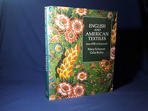 Imagen del vendedor de English and American Textiles, from 1790 to the Present(Hardback,w/dust jacket,1st Edition,1989) a la venta por Codex Books