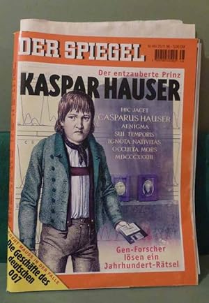 Bild des Verkufers fr Titelgeschichte im "Spiegel", Nr 48/1996: "Kaspar Hauser der entzauberte Prinz. Gen-Forscher lsen ein Jahrhundert-Rtsel." zum Verkauf von Fontane-Antiquariat Dr. H. Scheffers