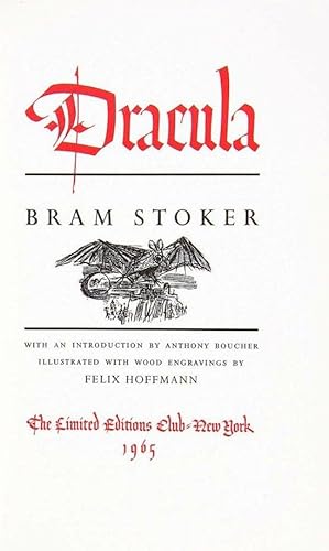 Seller image for DRACULA for sale by Charles Agvent,   est. 1987,  ABAA, ILAB