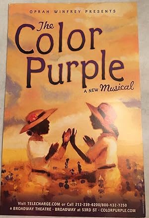 Bild des Verkufers fr The Color Purple: A New Musical, Poster zum Verkauf von The Ridge Books