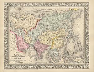 Map of Asia Showing its Gt. Political Divisions, and, also, the Various Routes of Travel Between ...
