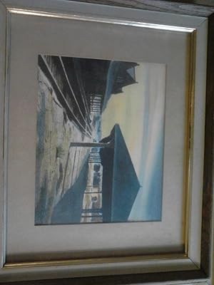 Railroad Station -- South Framingham Framed Watercolor Print