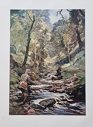 Image du vendeur pour A Devon Stream - Fishing (1926 Sportsman's Bag, Limited Edition) mis en vente par Geoffrey Jackson