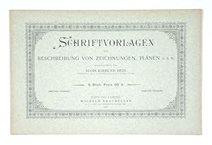 Imagen del vendedor de Schriftvorlagen zur Beschreibung von Zeichnungen, Plnen u.s.w. 2. Tausend. a la venta por Versandantiquariat Wolfgang Friebes