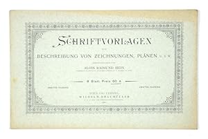 Imagen del vendedor de Schriftvorlagen zur Beschreibung von Zeichnungen, Plnen u.s.w. 2. Tausend. a la venta por Versandantiquariat Wolfgang Friebes