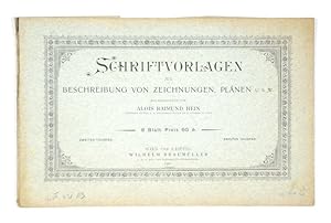Imagen del vendedor de Schriftvorlagen zur Beschreibung von Zeichnungen, Plnen u.s.w. 2. Tausend. a la venta por Versandantiquariat Wolfgang Friebes