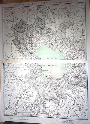 Carte régionale du Lac Saint-Jean, comprenant les cantons arpentés