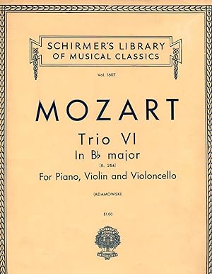 Trio VI in Bb Major, K. 254 - for Piano, Violin, and Violoncello [TWO STRING PARTS and PIANO FULL...