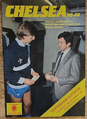 Imagen del vendedor de Chelsea FC v Tottenham Hotspur Official Matchday Programme 28th December 1985 End-of-80th Anniversary Year Special Edition a la venta por Shore Books