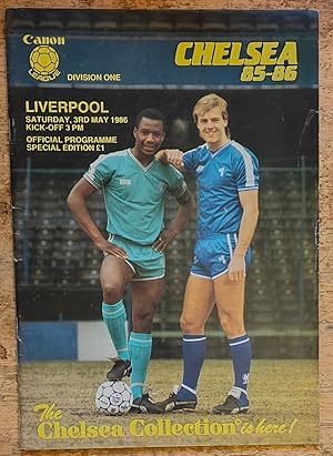 Image du vendeur pour Chelsea v Liverpool,Saturday 3rd May 1986, Official Programme mis en vente par Shore Books