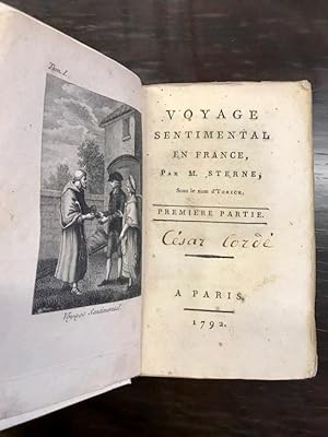 Voyage sentimental en France par m. Sterne sous le nom d'Yorick.