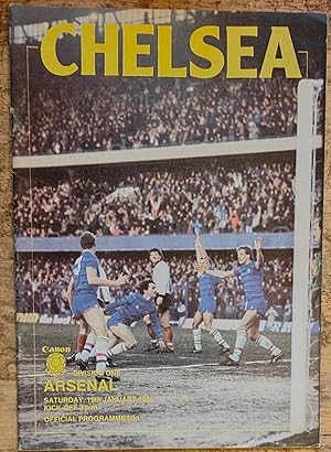 Imagen del vendedor de Chelsea v Arsenal, Canon League Division One , Saturday 19th January 1985 a la venta por Shore Books