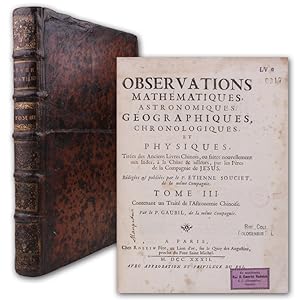 Observations Mathématiques, Astronomiques, Geographiques, Chronologiques, et Physiques. Band 3 (v...