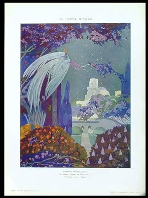 UMBERTO BRUNELLESCHI, THE WHITE TOWER - 1915 PHOTOLITHOGRAPH - LA TOUR BLANCHE