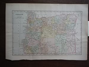 Image du vendeur pour Universal Cyclopaedia and Atlas Map of Oregon Original (1902) mis en vente par Imperial Books and Collectibles