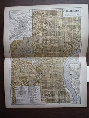 Image du vendeur pour Universal Cyclopaedia and Atlas Map of Philadelphia (Pennsylvania) - Original (1902) mis en vente par Imperial Books and Collectibles