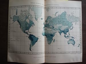 Immagine del venditore per Johnson's Map of World Showing the Distribution of Rainfall, - Original (1895) venduto da Imperial Books and Collectibles