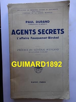 Agents secrets L'affaire Fauquenot-Birckel