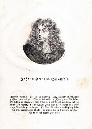 Seller image for Johann Heinrich Schnfeld. Lithographie-Portrt von Franck. for sale by Antiquariat Dennis R. Plummer