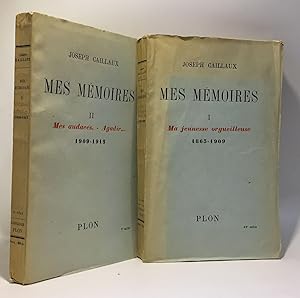 Image du vendeur pour Mes mmoires - tome I: Ma jeunesse orgueilleuse 1865-1909 tome II: Mes audaces Agadir 1909-1912 mis en vente par crealivres