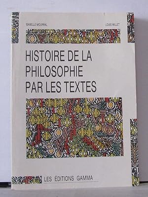 Bild des Verkufers fr Cours de philosophie histoire de la philosophie par les textes zum Verkauf von Librairie Albert-Etienne