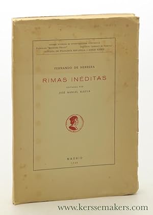 Seller image for Fernando de Herrera. Rimas Inditas. for sale by Emile Kerssemakers ILAB