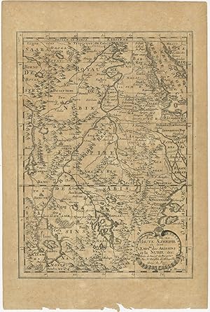 Antique Map of Upper Ethiopia and Nubia by Sanson (c.1680)